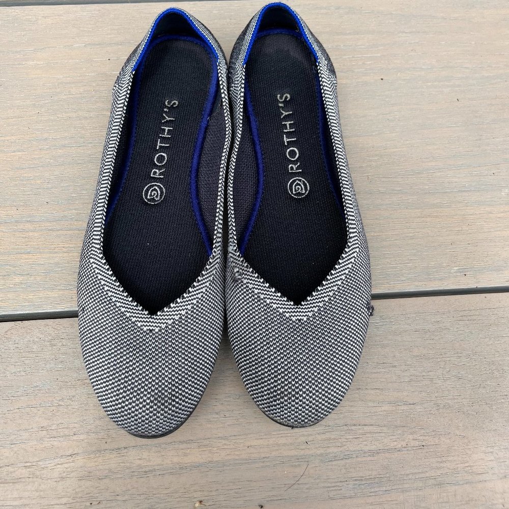 Rothy's The Flat Silver Metalic